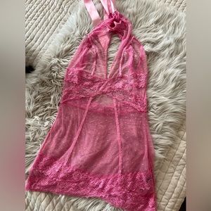 💘 Fredrick's Laced Halter One Piece